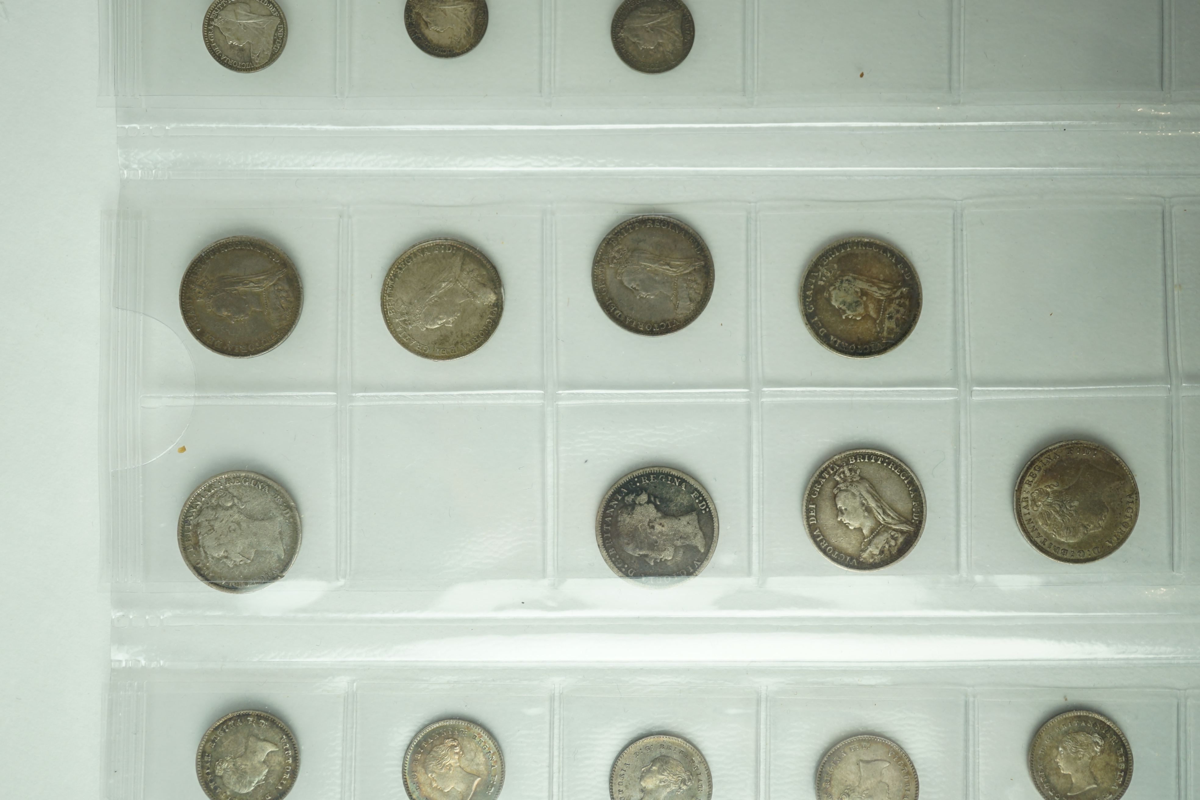 British coins, Victoria (1837-1901), halfcrown to halfpenny and various odd silver maundy 1d to 4d